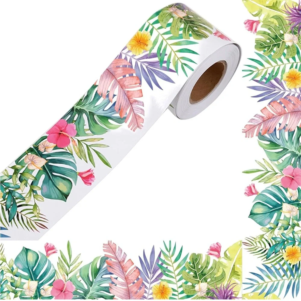 Bulletin Board Borders for Classroom, Tropical Bulletin Board Decorations, 49 Ft
